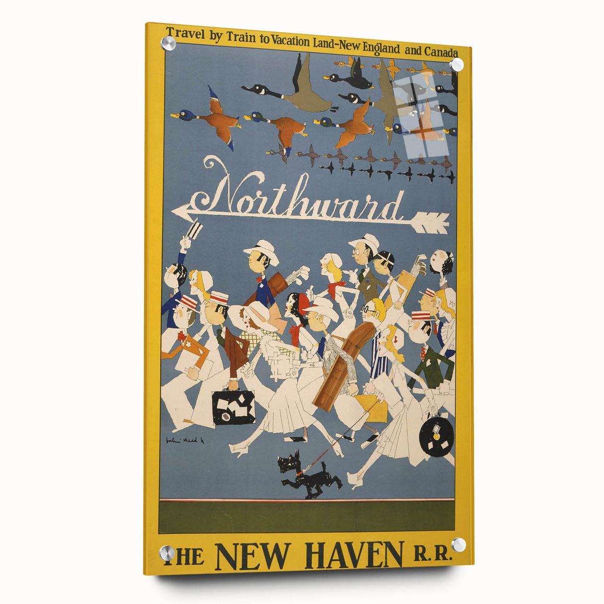 Vintage Travel Poster - New Haven Railroad | Retro Train Art