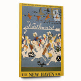 Vintage Travel Poster - New Haven Railroad | Retro Train Art