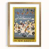 Vintage Travel Poster - New Haven Railroad | Retro Train Art