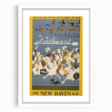 Vintage Travel Poster - New Haven Railroad | Retro Train Art