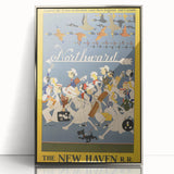 Vintage Travel Poster - New Haven Railroad | Retro Train Art