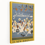 Vintage Travel Poster - New Haven Railroad | Retro Train Art