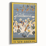 Vintage Travel Poster - New Haven Railroad | Retro Train Art