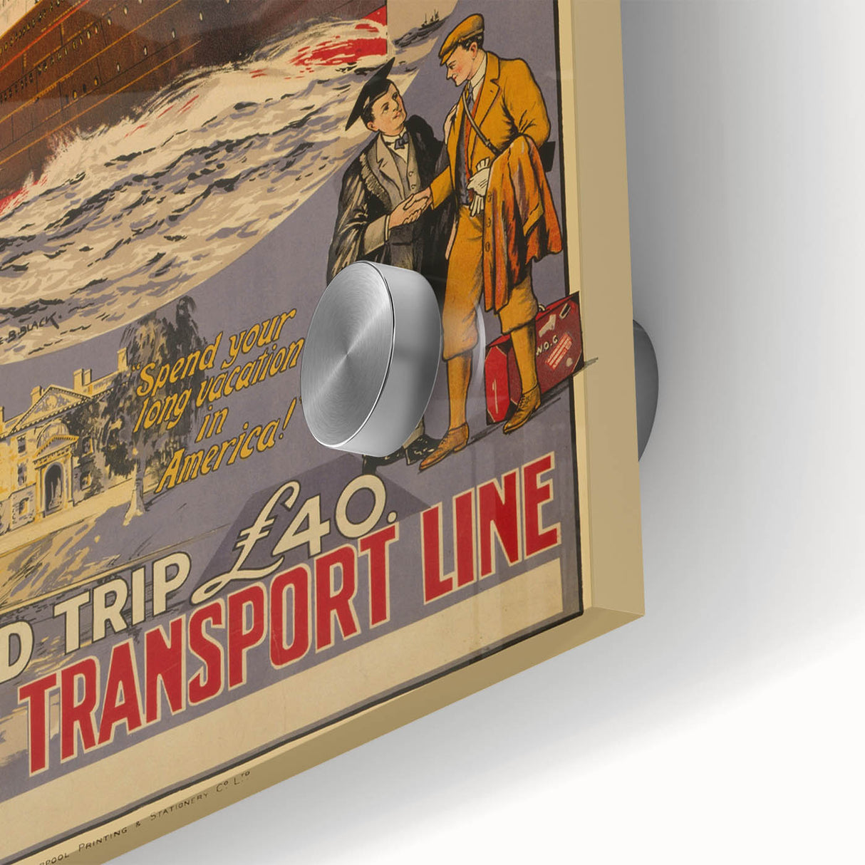Vintage Travel Poster - Atlantic Transport Line | Retro Ship Art