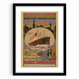 Vintage Travel Poster - Atlantic Transport Line | Retro Ship Art