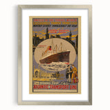 Vintage Travel Poster - Atlantic Transport Line | Retro Ship Art