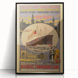 Vintage Travel Poster - Atlantic Transport Line | Retro Ship Art