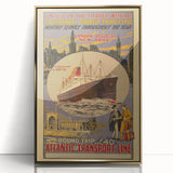 Vintage Travel Poster - Atlantic Transport Line | Retro Ship Art