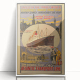 Vintage Travel Poster - Atlantic Transport Line | Retro Ship Art