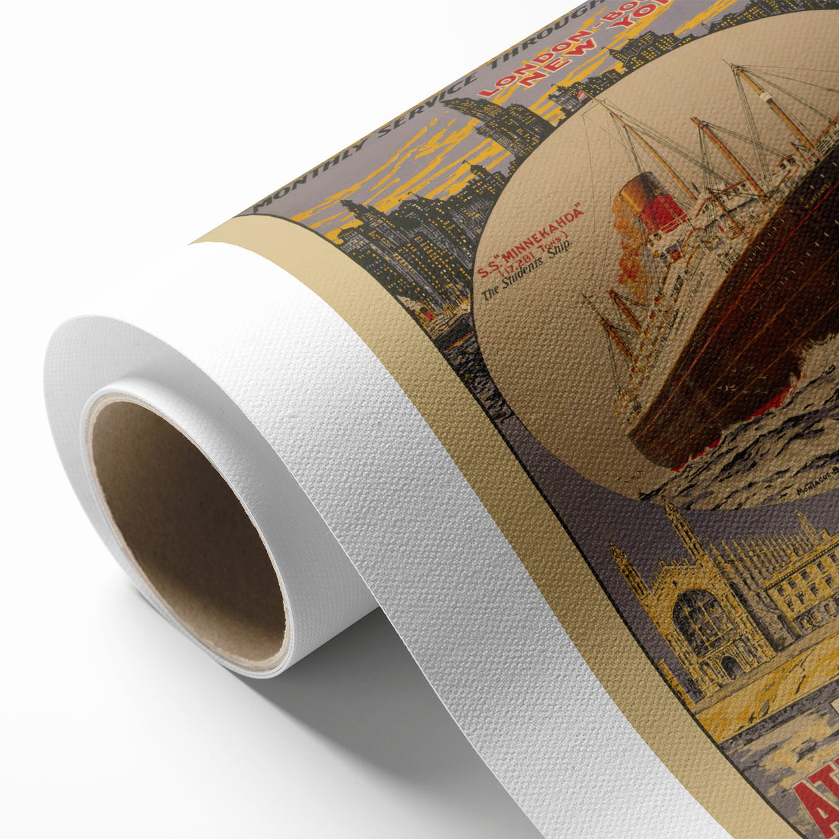 Vintage Travel Poster - Atlantic Transport Line | Retro Ship Art