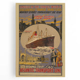 Vintage Travel Poster - Atlantic Transport Line | Retro Ship Art