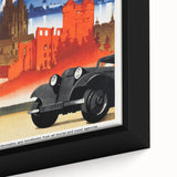 Vintage Travel Poster - Motoring in Germany | Retro Road Trip Art