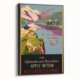 Vintage Travel Poster - Yangtze Gorges China | Retro River Art