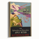 Vintage Travel Poster - Yangtze Gorges China | Retro River Art