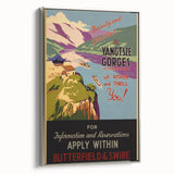 Vintage Travel Poster - Yangtze Gorges China | Retro River Art