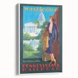 Vintage Travel Poster - Washington D.C. | Retro Railroad Art