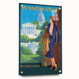 Vintage Travel Poster - Washington D.C. | Retro Railroad Art