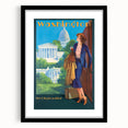 Vintage Travel Poster - Washington D.C. | Retro Railroad Art