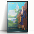 Vintage Travel Poster - Washington D.C. | Retro Railroad Art