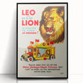 Vintage Travel Poster - MGM Lion World Tour | Retro Movie Art
