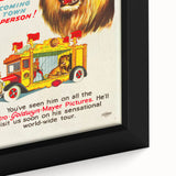 Vintage Travel Poster - MGM Lion World Tour | Retro Movie Art