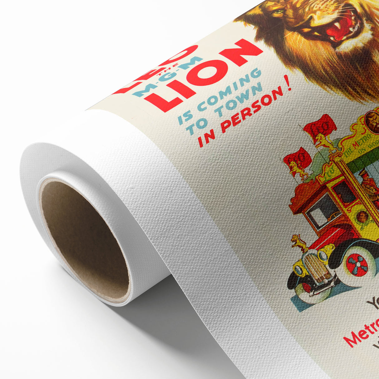 Vintage Travel Poster - MGM Lion World Tour | Retro Movie Art