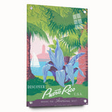 Vintage Travel Poster - Puerto Rico USA | Retro Tropical Art
