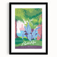 Vintage Travel Poster - Puerto Rico USA | Retro Tropical Art