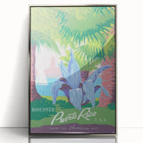 Vintage Travel Poster - Puerto Rico USA | Retro Tropical Art