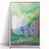 Vintage Travel Poster - Puerto Rico USA | Retro Tropical Art