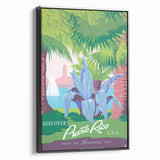 Vintage Travel Poster - Puerto Rico USA | Retro Tropical Art