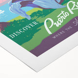 Vintage Travel Poster - Puerto Rico USA | Retro Tropical Art