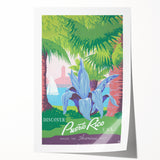 Vintage Travel Poster - Puerto Rico USA | Retro Tropical Art