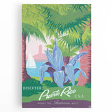 Vintage Travel Poster - Puerto Rico USA | Retro Tropical Art