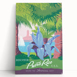 Vintage Travel Poster - Puerto Rico USA | Retro Tropical Art