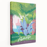 Vintage Travel Poster - Puerto Rico USA | Retro Tropical Art