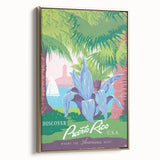 Vintage Travel Poster - Puerto Rico USA | Retro Tropical Art