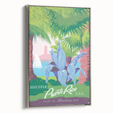 Vintage Travel Poster - Puerto Rico USA | Retro Tropical Art