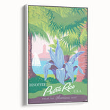 Vintage Travel Poster - Puerto Rico USA | Retro Tropical Art