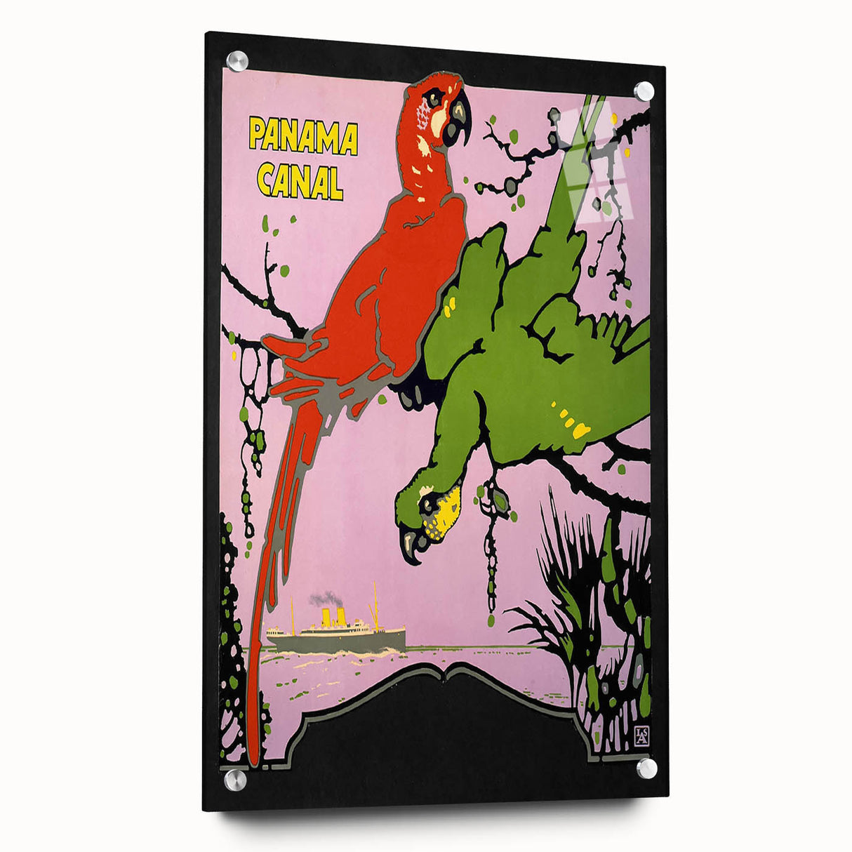 Panama Canal Vintage Poster – Retro Tropical Travel Art