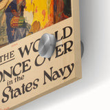 Vintage India Travel Poster – Classic Navy Tourism Art Print