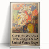 Vintage India Travel Poster – Classic Navy Tourism Art Print