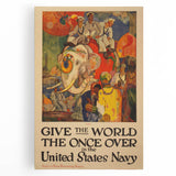 Vintage India Travel Poster – Classic Navy Tourism Art Print