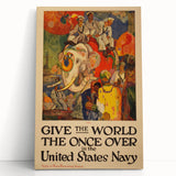Vintage India Travel Poster – Classic Navy Tourism Art Print