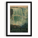 Vintage Niagara Falls Travel Poster – Classic Waterfall Art Print