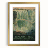 Vintage Niagara Falls Travel Poster – Classic Waterfall Art Print