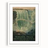 Vintage Niagara Falls Travel Poster – Classic Waterfall Art Print