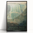 Vintage Niagara Falls Travel Poster – Classic Waterfall Art Print