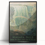 Vintage Niagara Falls Travel Poster – Classic Waterfall Art Print