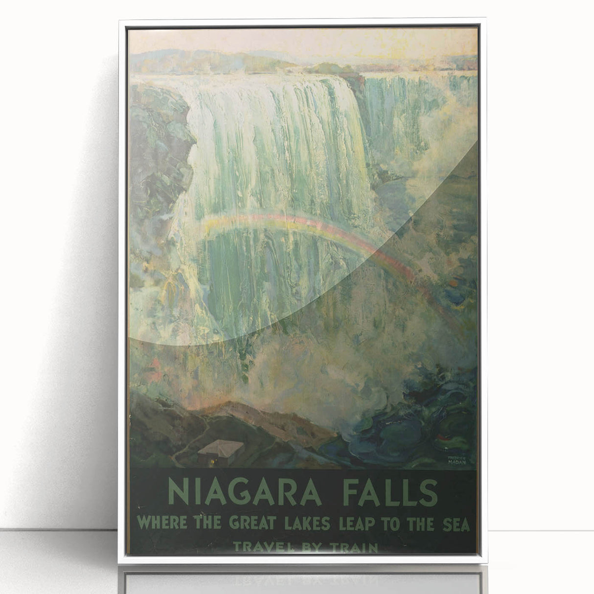 Vintage Niagara Falls Travel Poster – Classic Waterfall Art Print
